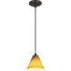 Martini LED 7 inch Oil Rubbed Bronze Pendant Ceiling Light in Amber