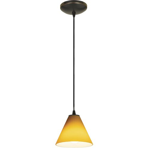 Martini LED 7 inch Oil Rubbed Bronze Pendant Ceiling Light in Amber