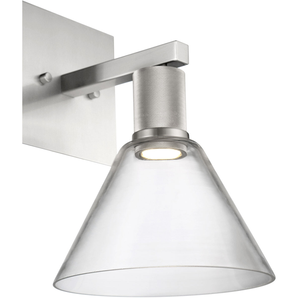 Port Nine LED 8 inch Brushed Steel Wall Sconce Wall Light in Clear