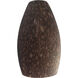 Inari Silk Glass 5 inch Pendant Glass Shade in Brown Stone