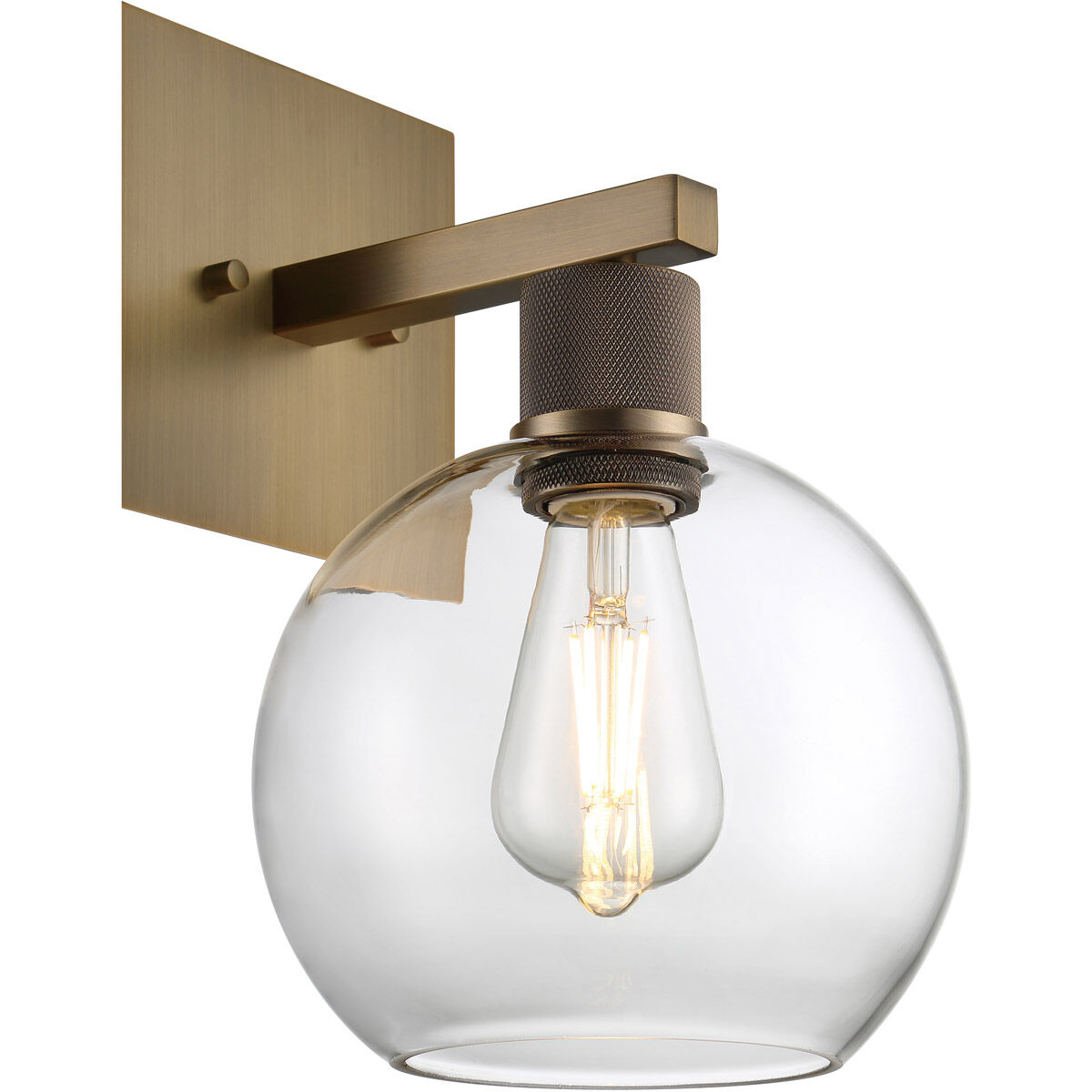 Port Nine LED 8 inch Antique Brushed Brass Wall Sconce Wall Light