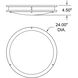 Solero III LED 24 inch Brushed Steel Flush Mount Ceiling Light