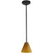 Martini 1 Light 7.25 inch Oil Rubbed Bronze Pendant Ceiling Light in Amber