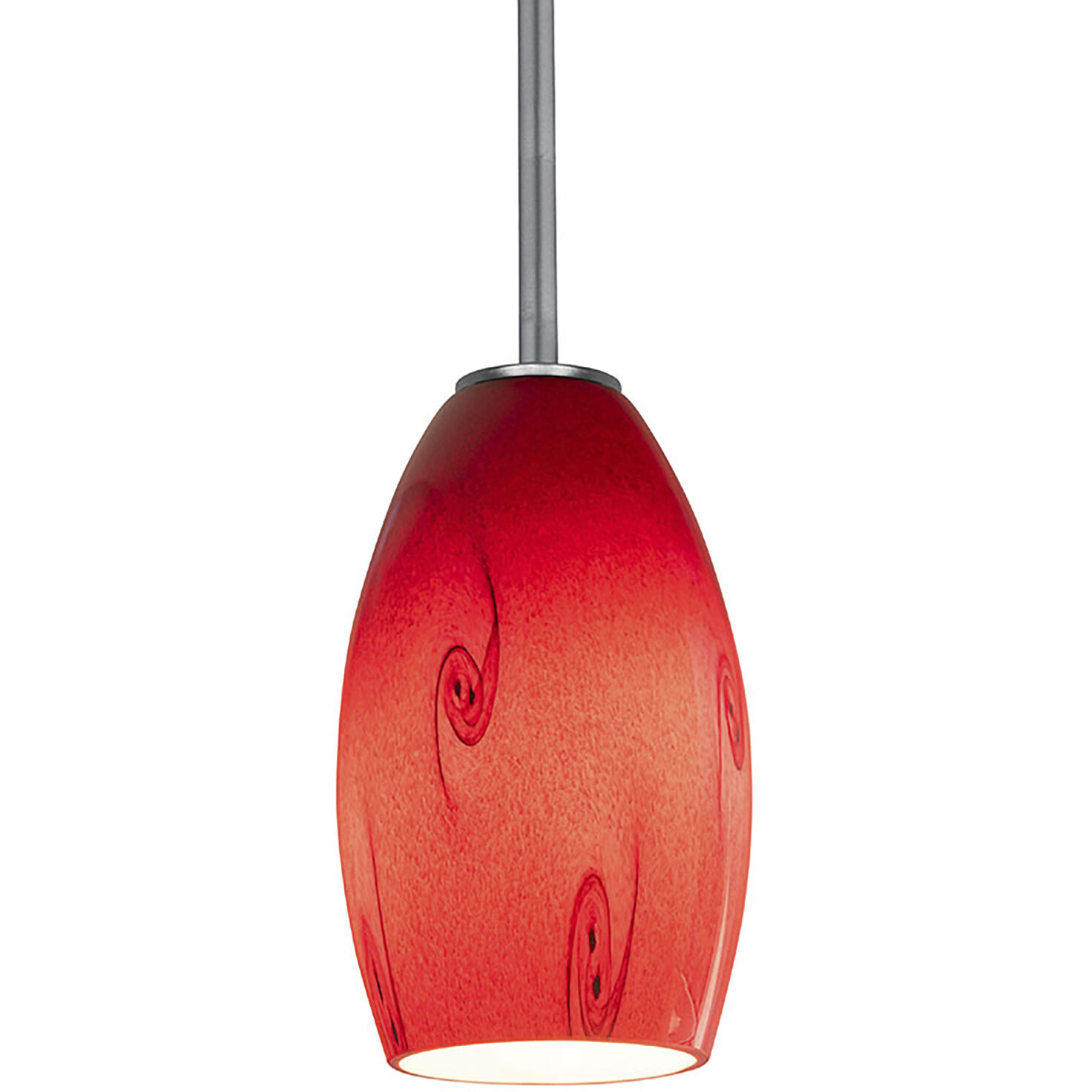 Merlot 1 Light 3.5 inch Brushed Steel Pendant Ceiling Light