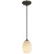 Brandy FireBird 1 Light 6 inch Oil Rubbed Bronze Pendant Ceiling Light in White Firebird, Cord