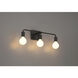 Virgin 3 Light 20 inch Matte Black Vanity/Bath Bar Wall Light