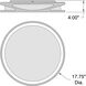 Lucia LED 17.75 inch Satin and White Flush Mount Ceiling Light