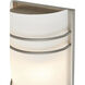 Cassi 2 Light 7.5 inch Brushed Steel ADA Wall Sconce Wall Light
