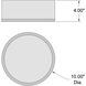 Aero LED 10 inch Chrome Flush Mount Ceiling Light 