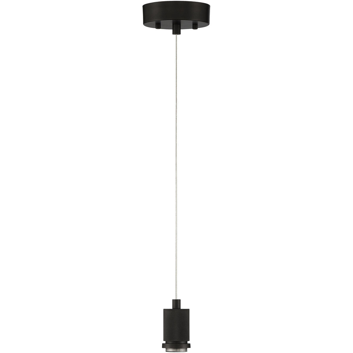 Port Nine LED 8 inch Matte Black Pendant Ceiling Light in Seeded