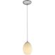 Brandy FireBird 1 Light 6 inch Brushed Steel Pendant Ceiling Light in White Firebird