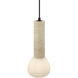 Stone 5 inch Travertine Pendant Ceiling Light