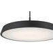 Tallinn LED 18 inch Matte Black and White Pendant Ceiling Light