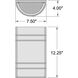 Cassi LED 7.5 inch Matte Black ADA Wall Sconce Wall Light