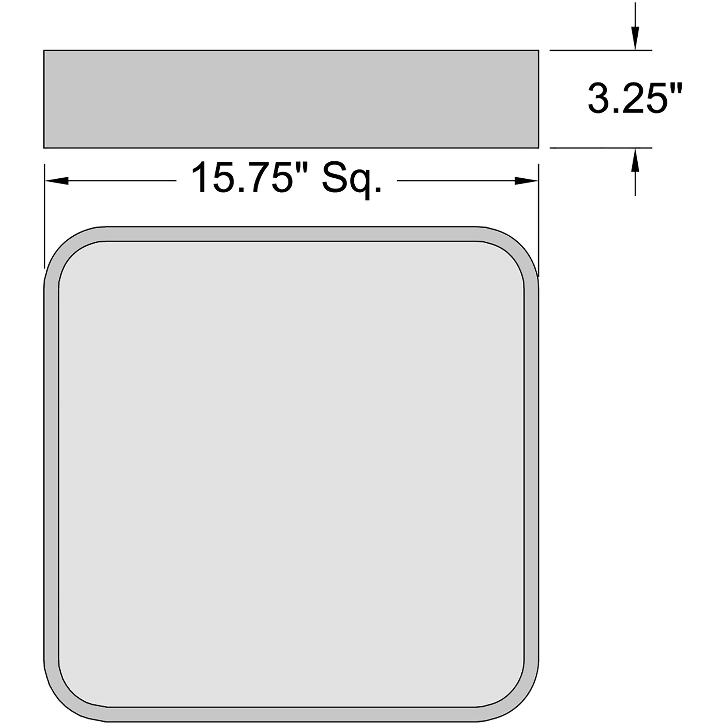 Granada LED 15.75 inch Black and White Flush Mount Ceiling Light