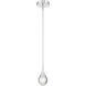 Georgia LED 4 inch Chrome and Crystal Clear Pendant Ceiling Light