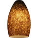 Inari Silk Glass 5 inch Pendant Glass Shade in Brown Stone