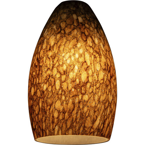 Inari Silk Glass 5 inch Pendant Glass Shade in Brown Stone