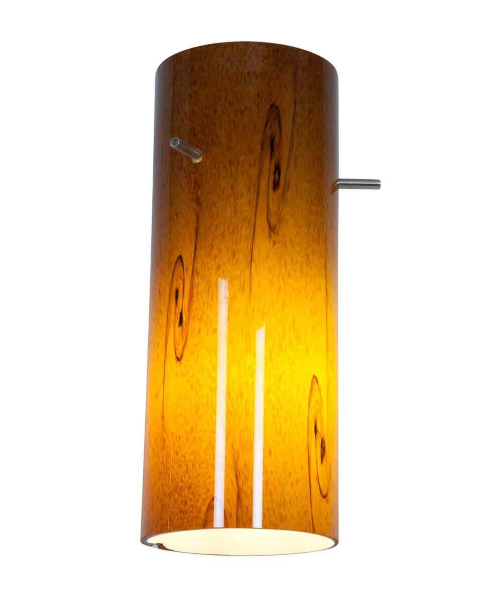 Cylinder Glass 4 inch Pendant Glass Shade in Amber Cylinder