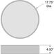 Como LED 17.75 inch Satin Flush Mount Ceiling Light