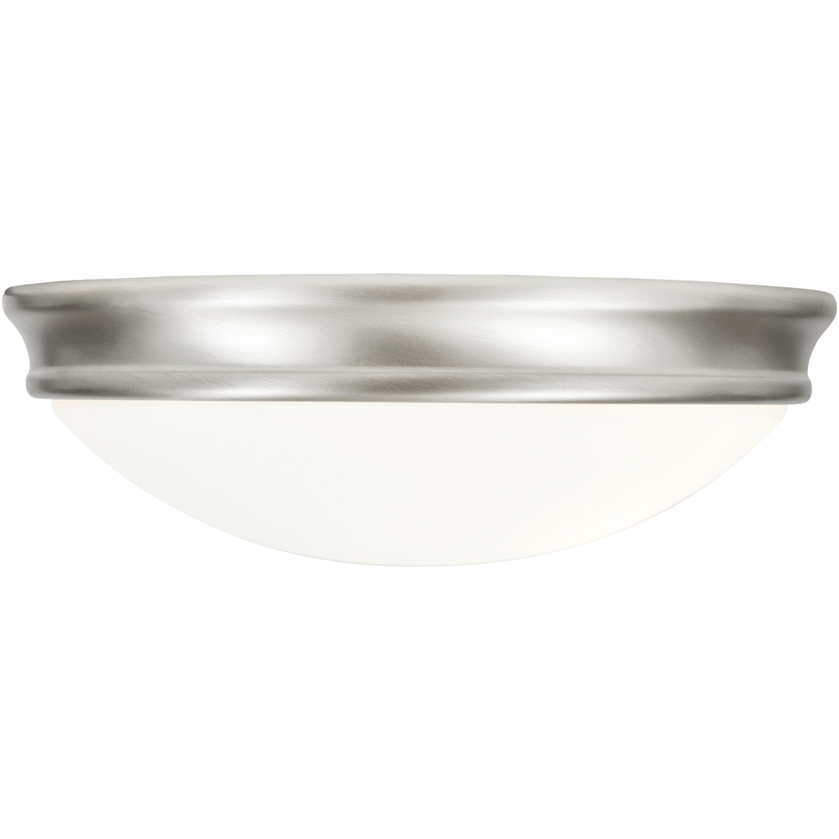Atom 2 Light 12.5 inch Brushed Steel Flush Mount Ceiling Light in 2700K