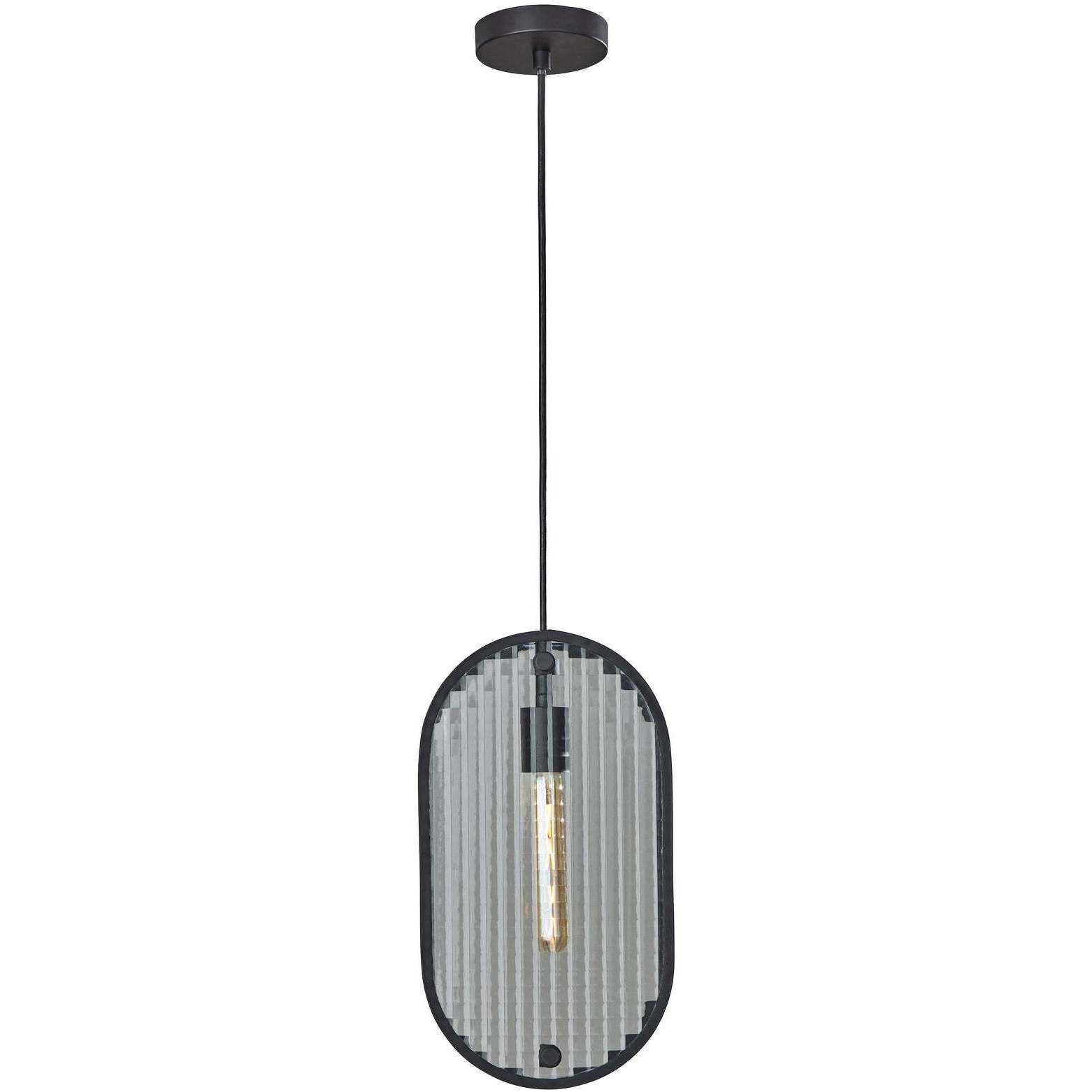 Landon 1 Light 8.75 inch Black Pendant Ceiling Light