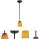 Sherry 1 Light 4.5 inch Oil Rubbed Bronze Pendant Ceiling Light in Amber