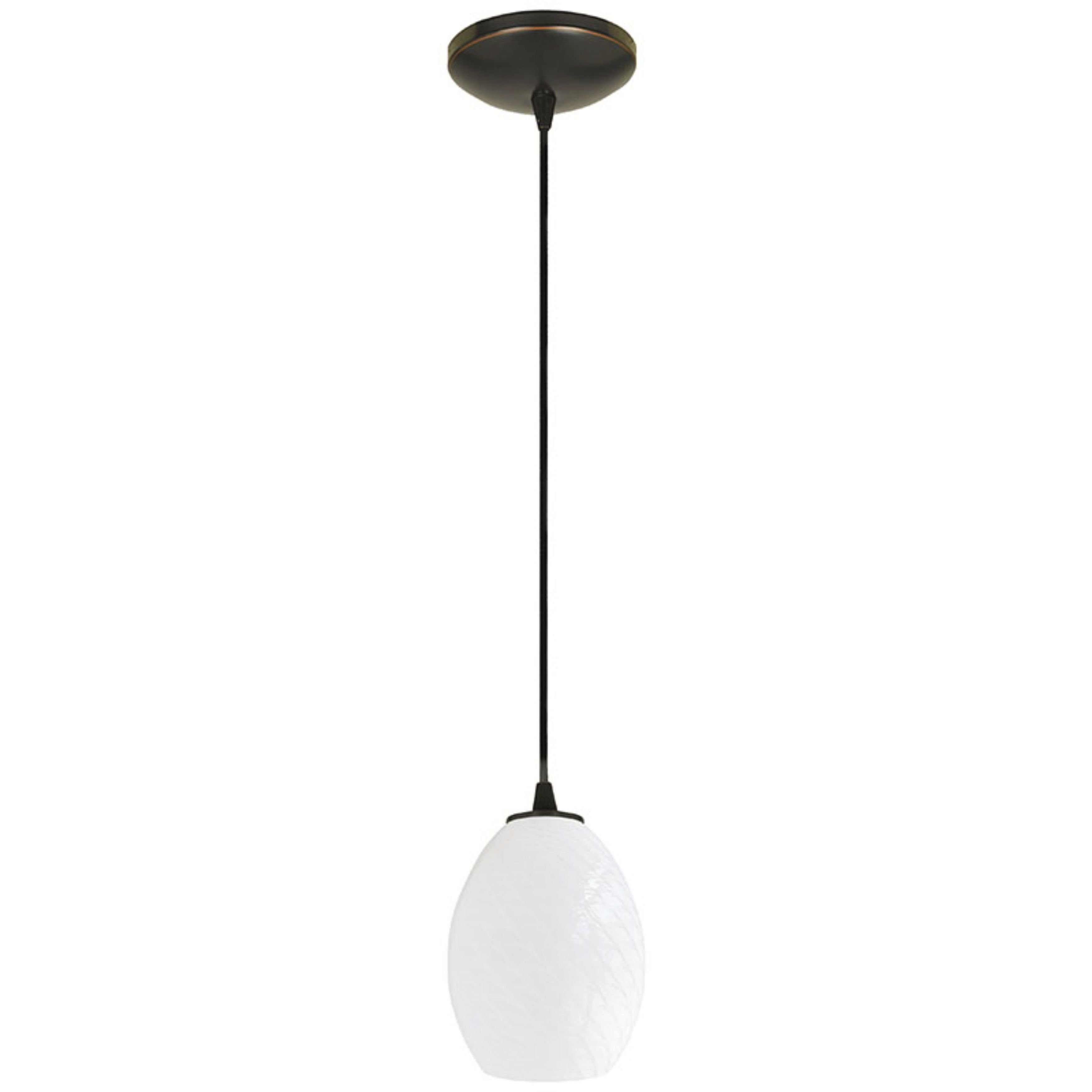 Brandy FireBird LED 6 inch Oil Rubbed Bronze Pendant Ceiling Light in White Firebird