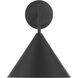 Taper 1 Light 10 inch Matte Black Wall Sconce Wall Light