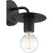 Central 1 Light 6 inch Black Wall Sconce Wall Light