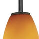 Sherry 1 Light 4.5 inch Oil Rubbed Bronze Pendant Ceiling Light in Amber
