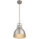 London 1 Light 9 inch Brushed Steel Pendant Ceiling Light
