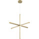 Vega 30 inch Brushed Gold Pendant Ceiling Light