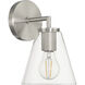 Katie 1 Light 6.25 inch Brushed Steel Wall Sconce Wall Light