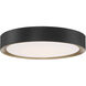 Malaga LED 19.75 inch Matte Black and White Flush Mount Ceiling Light