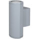 Trident 2 Light 14 inch Satin Outdoor Wall