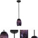Chianti 1 Light 5 inch Oil Rubbed Bronze Pendant Ceiling Light in Purple Swirl