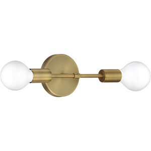 Iconic G 2 Light 20 inch Antique Brushed Brass Wall Sconce Wall Light
