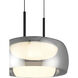 Chloe LED 13.75 inch Matte Black and Smoke Pendant Ceiling Light