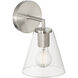 Katie 1 Light 6.25 inch Brushed Steel Wall Sconce Wall Light