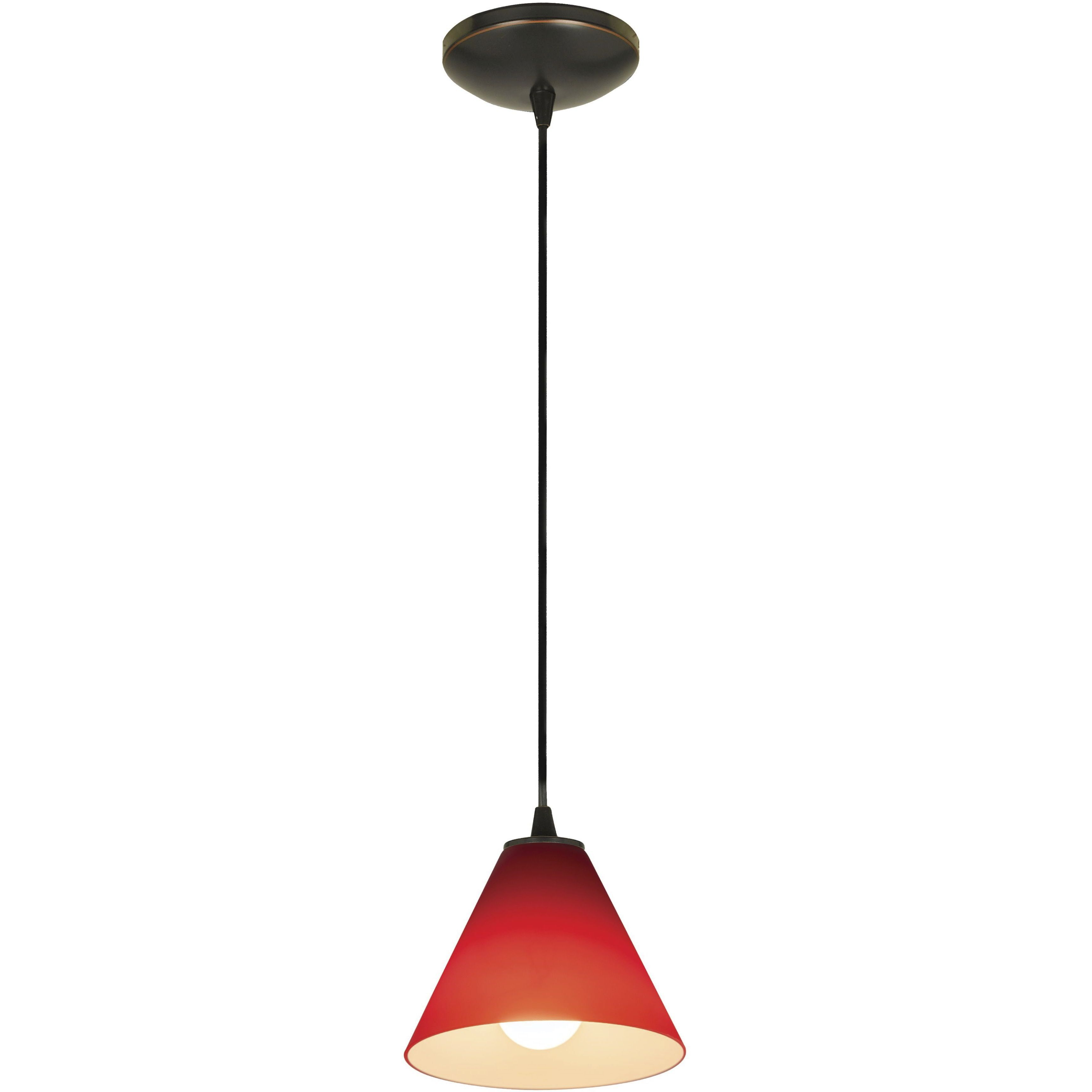 Martini LED 7 inch Oil Rubbed Bronze Pendant Ceiling Light in Red