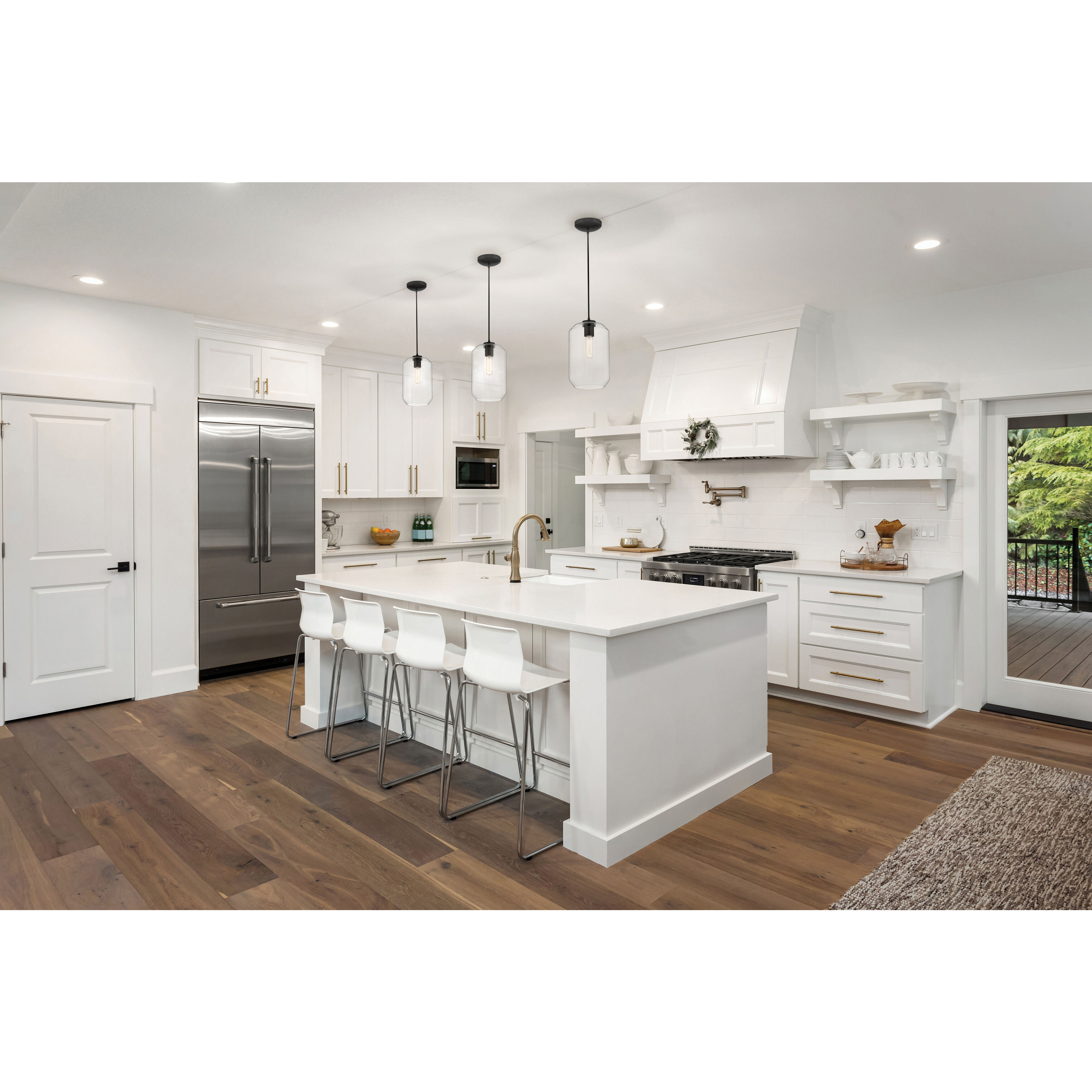 Clarity 7 inch Black Pendant Ceiling Light