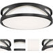 Lucia LED 13.75 inch Black and White Flush Mount Ceiling Light