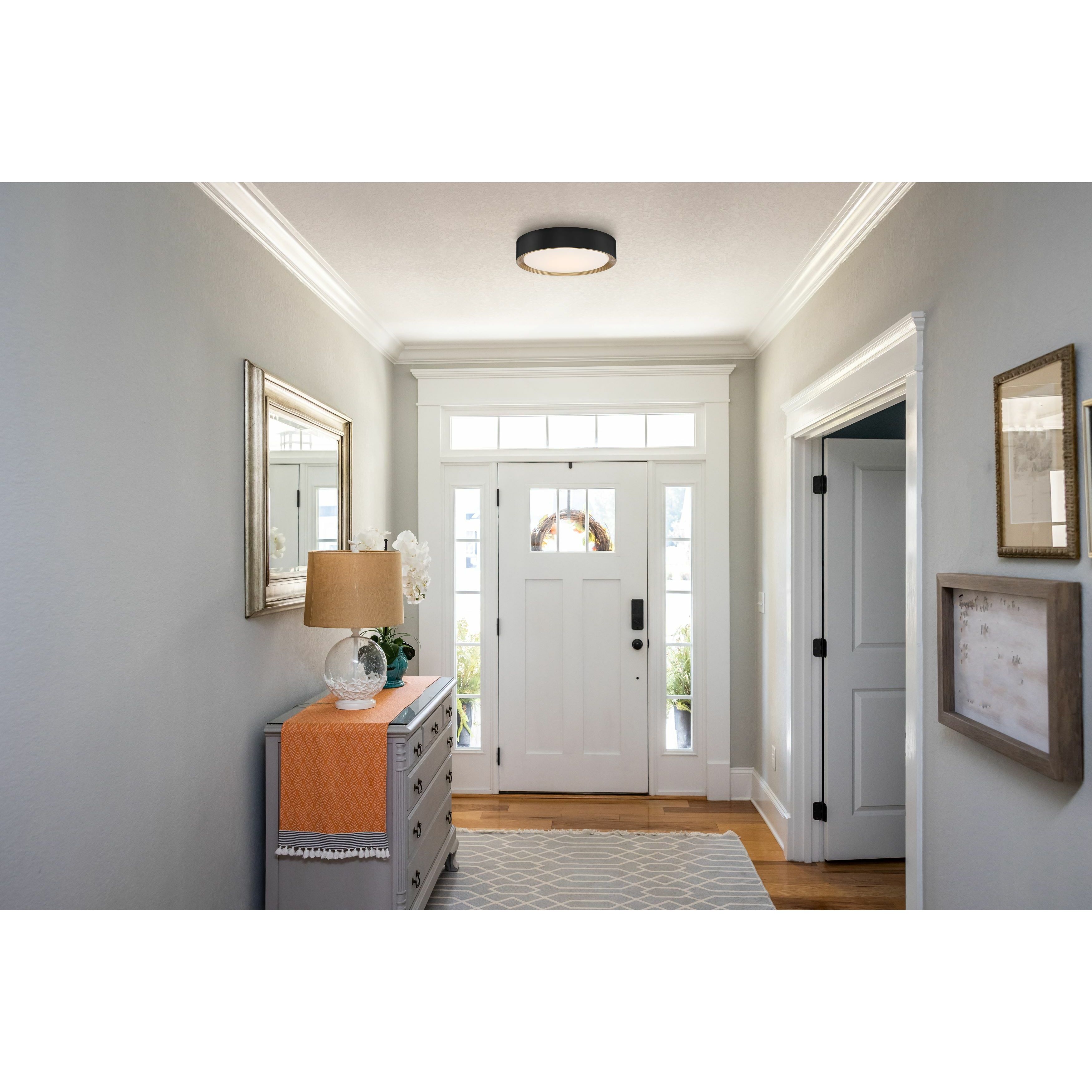 Malaga LED 15.75 inch Matte Black Flush Mount Ceiling Light