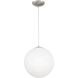 Pearl 16 inch Brushed Steel Pendant Ceiling Light