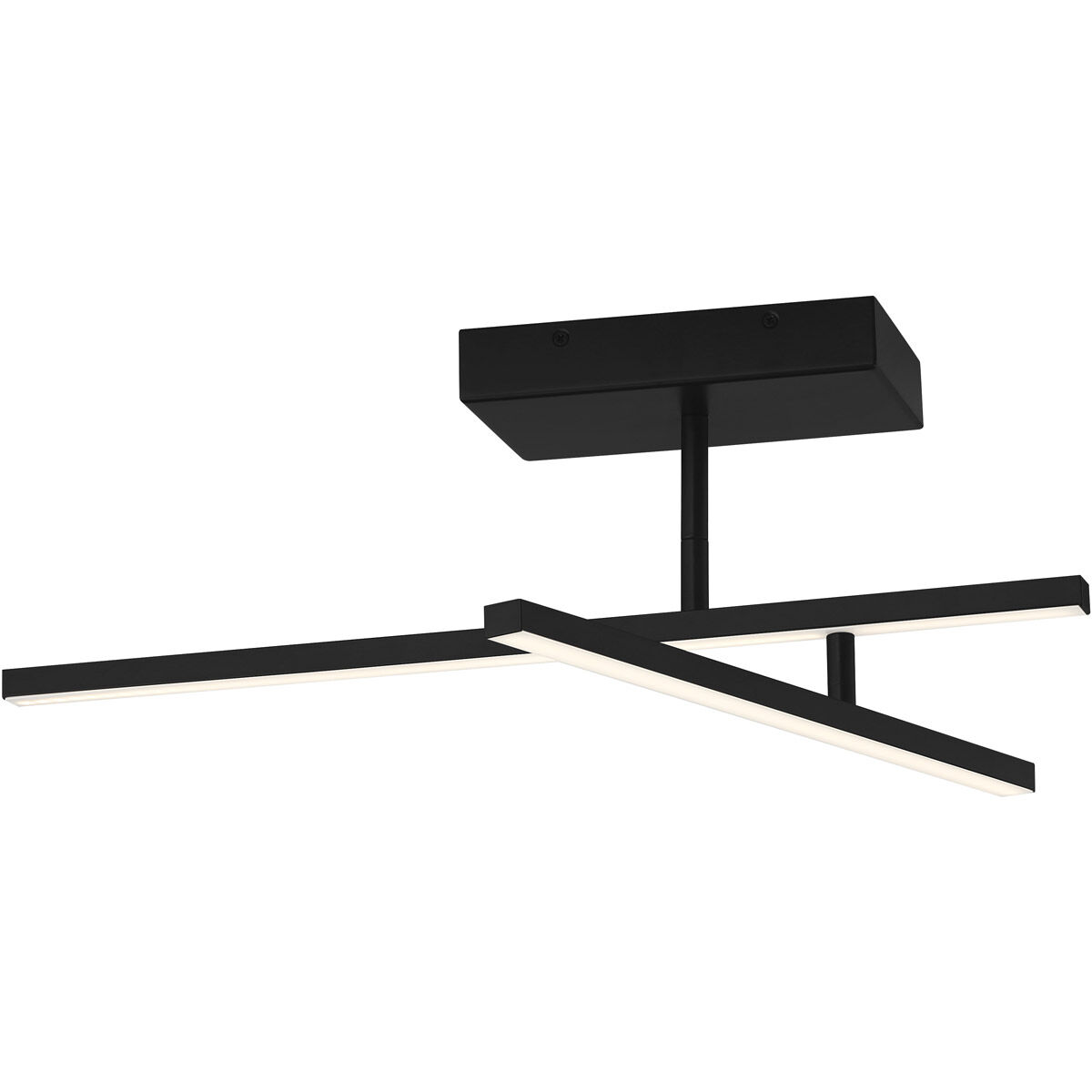 Duo LED 4.75 inch Matte Black Semi-Flush Mount Ceiling Light