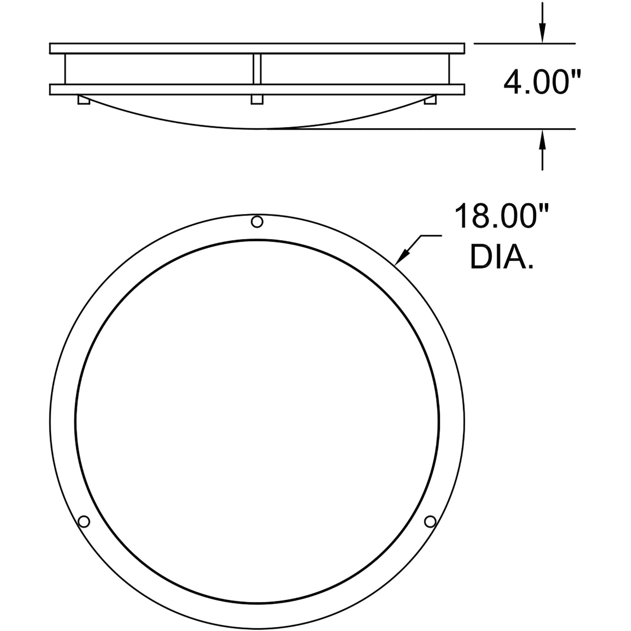 Solero III LED 18 inch Bronze Flush Mount Ceiling Light