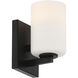 Sienna 5 inch Matte Black Bath Vanity Light Wall Light