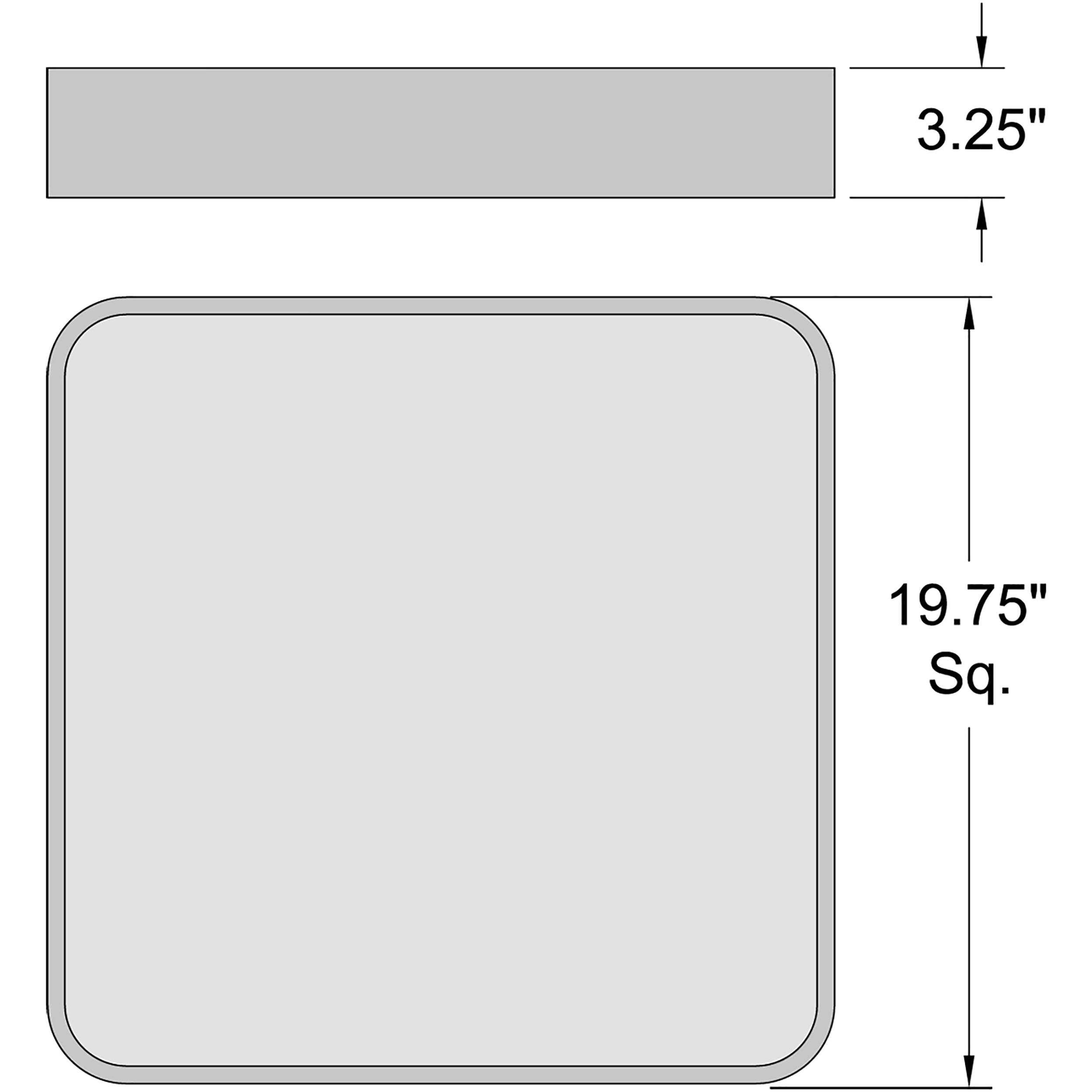 Granada LED 19.75 inch Satin and White Flush Mount Ceiling Light