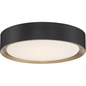 Malaga LED 15.75 inch Matte Black and White Flush Mount Ceiling Light